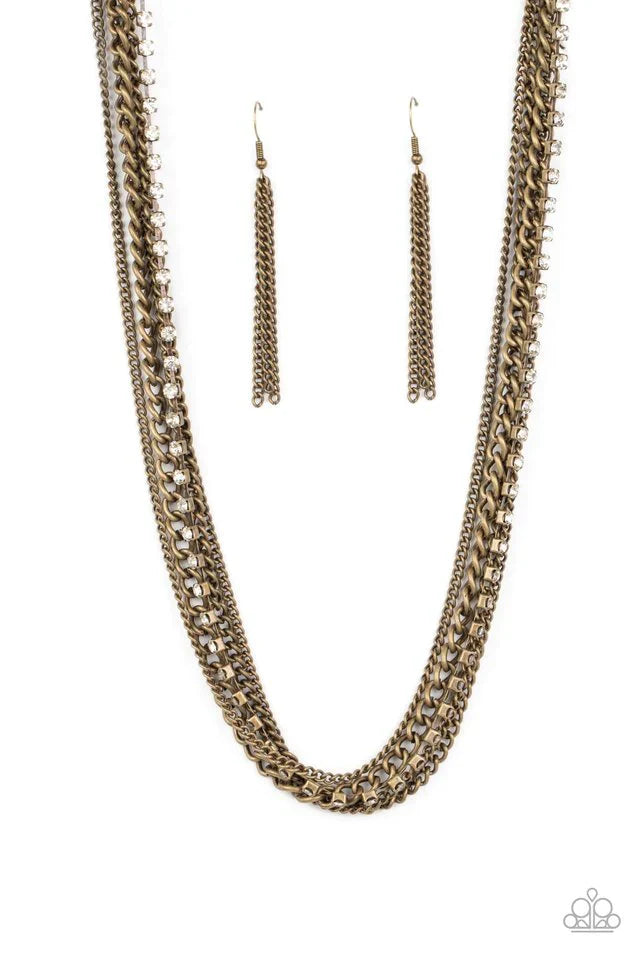 Free To CHAINge My Mind - Brass Necklace | Paparazzi Accessories