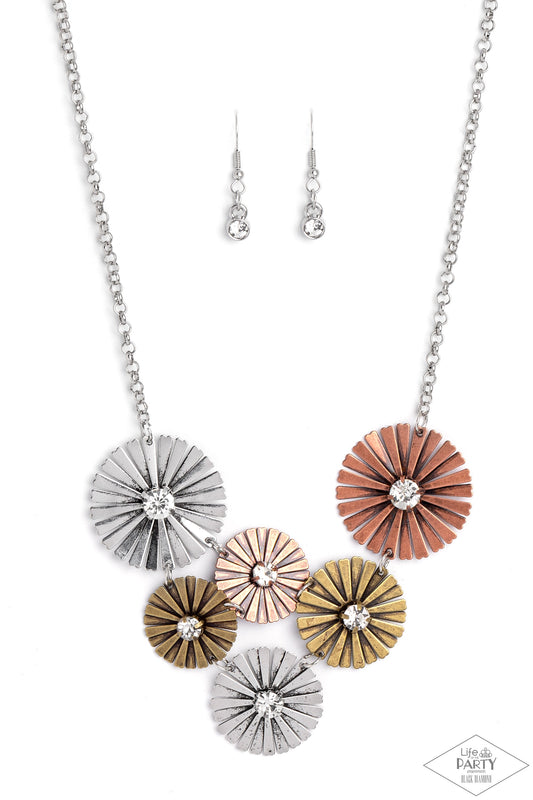 Paparazzi Flauntable Fanfare - Multi Necklace- Black Diamond Life of the Party Exclusive