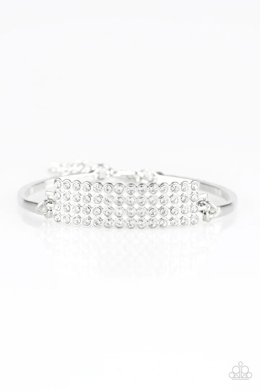 Cute Bracelets - Paparazzi Top-Class Class - White Bracelet Paparazzi jewelry image