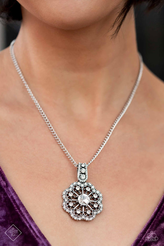 Paparazzi Bewitching Brilliance - White Necklace- Fashion Fix January 2023-Paparazzi Jewelry Images
