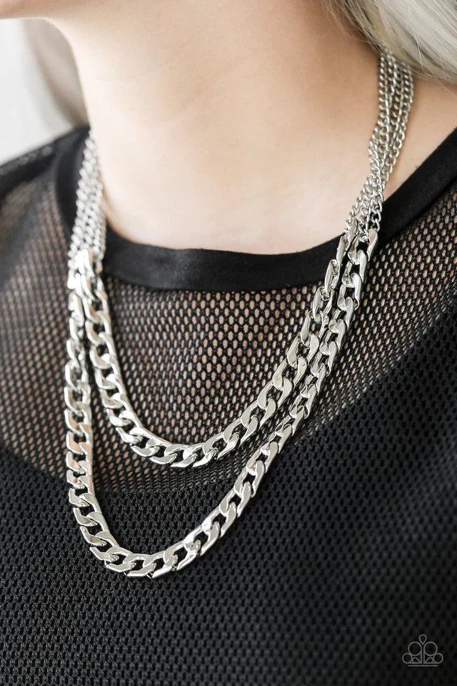 Hit ‘Em Up - Silver Necklace
