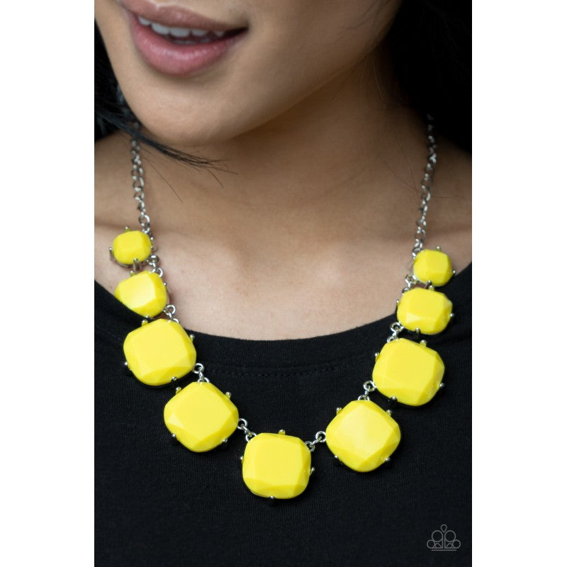 Prismatic Prima Donna - Yellow Necklace