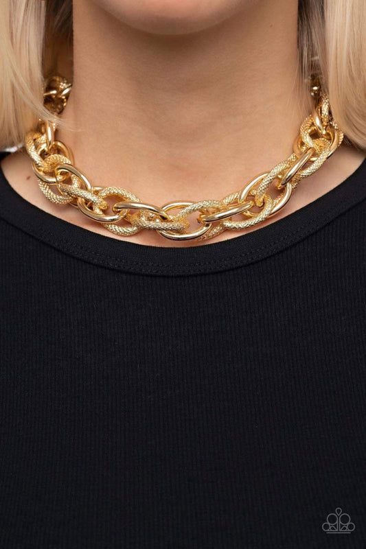 License to Chill- Gold Necklace - 2023 Empower Me Pink Exclusive