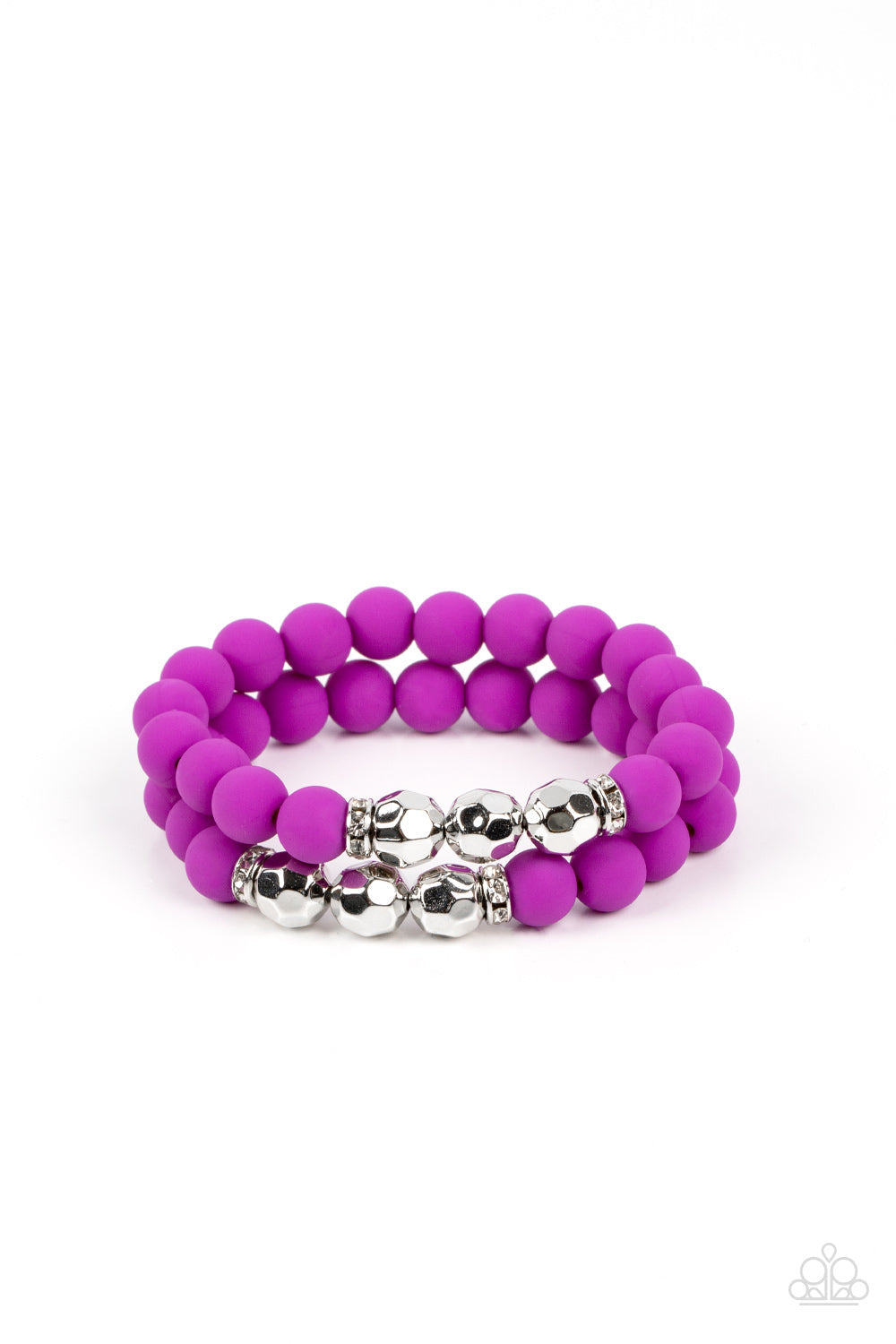 2 Piece Set: Summer Splash - Purple Necklace & Dip and Dive - Purple Bracelet