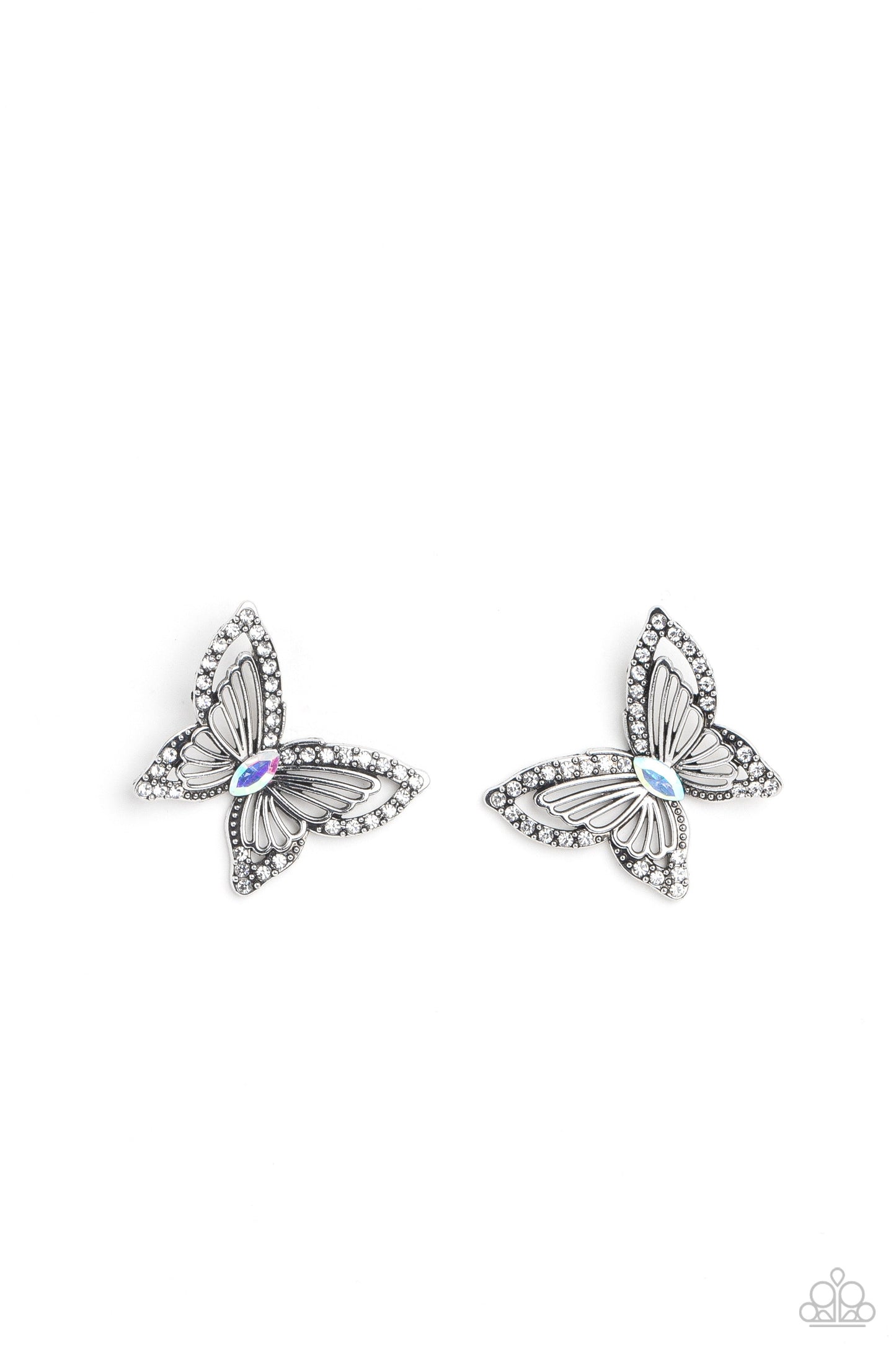 Paparazzi Wispy Wings - Multi Butterfly Earrings