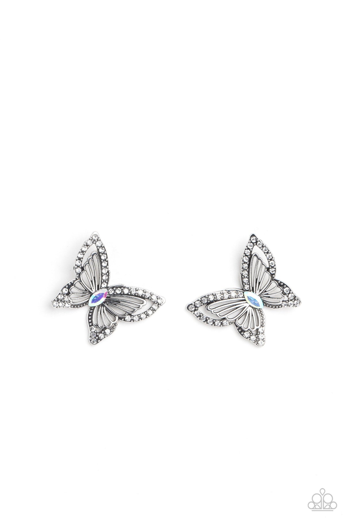 Paparazzi Wispy Wings - Multi Butterfly Earrings
