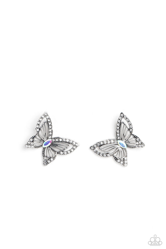 Paparazzi Wispy Wings - Multi Butterfly Earrings