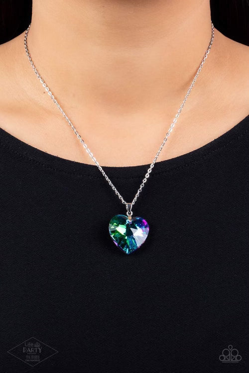 Paparazzi Love Hurts - Multi Necklace - Pink Diamond Life of the Party Exclusive - Pusher P