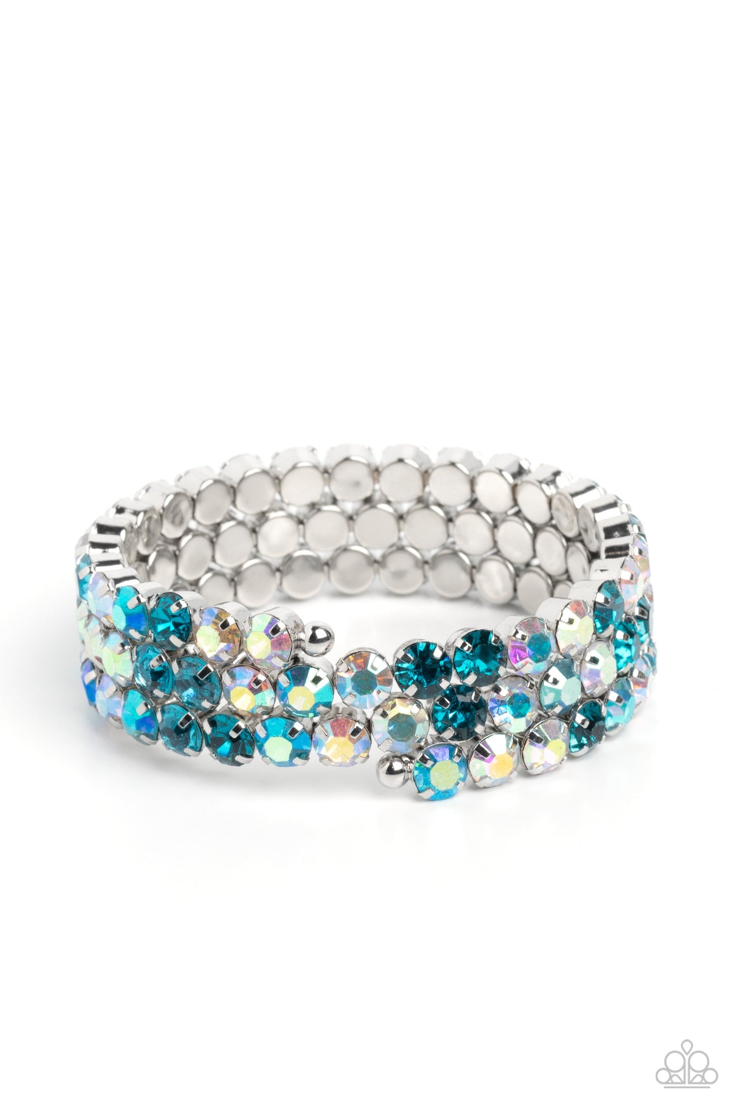 Paparazzi Iridescent Incantation - Blue Bracelet -Paparazzi Jewelry Images