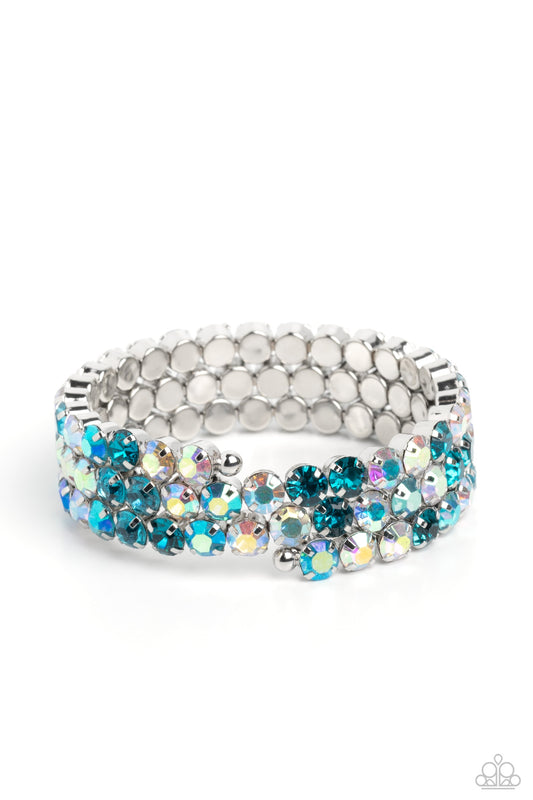 Paparazzi Iridescent Incantation - Blue Bracelet -Paparazzi Jewelry Images