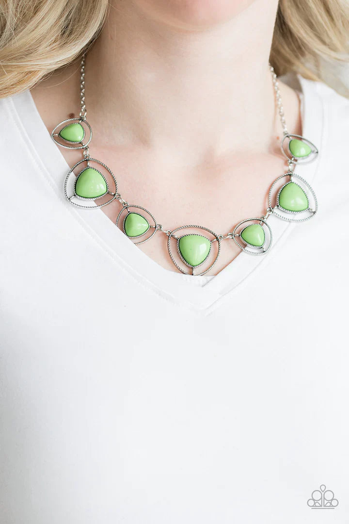 Make A Point - Green Necklace