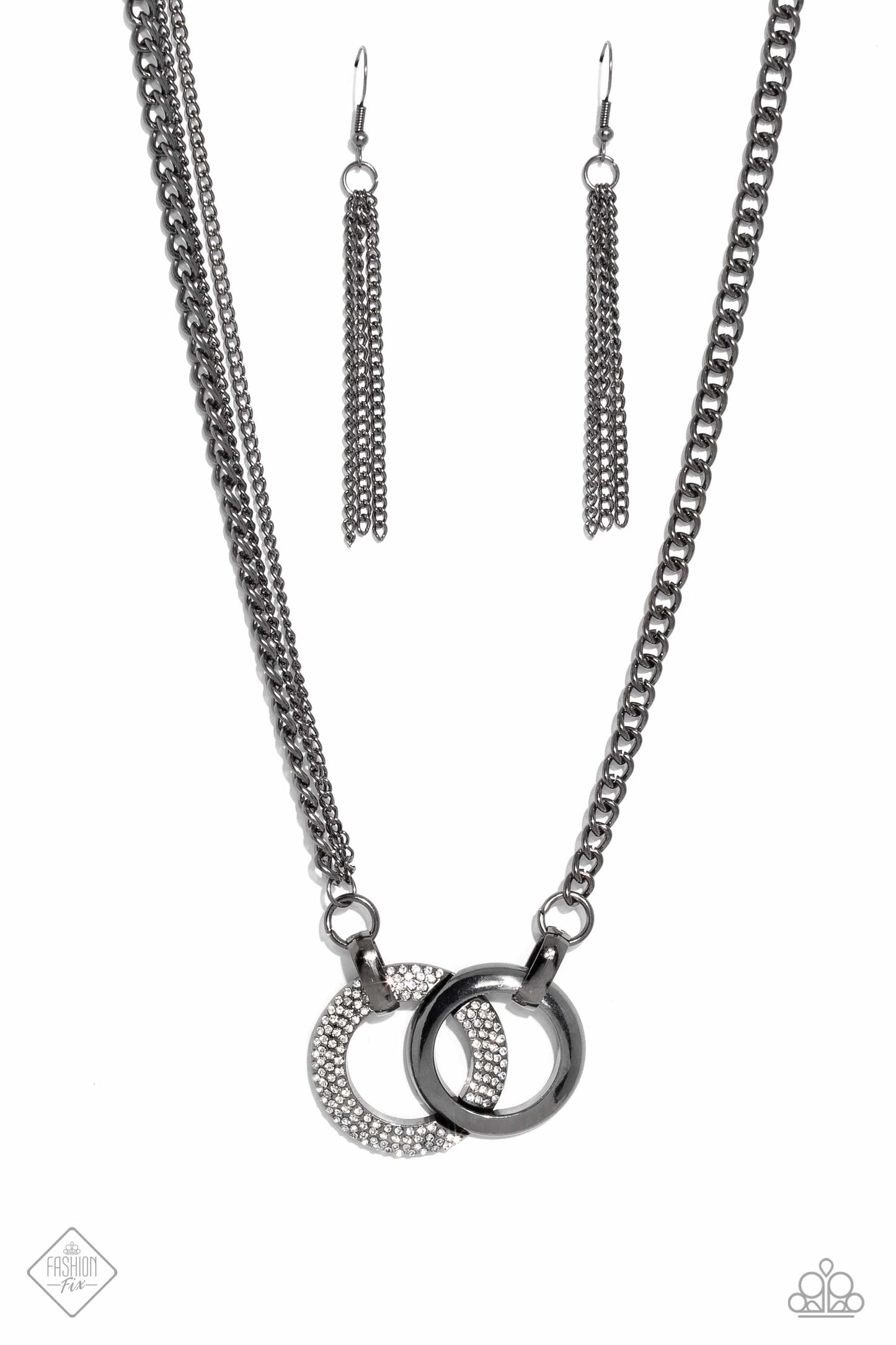 2pc Set: Phenomenal Powerhouse - Black Necklace & Hypnotic Hot Shot - Black Bracelet -February 2023 Fashion Fix