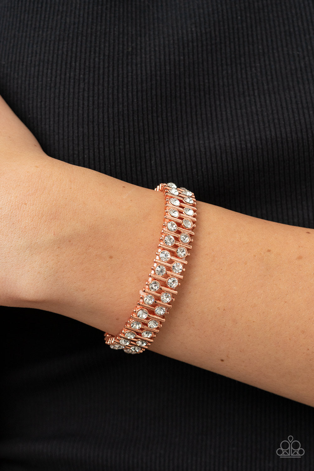 Generational Glimmer - Copper Bracelet - White | Paparazzi Accessories