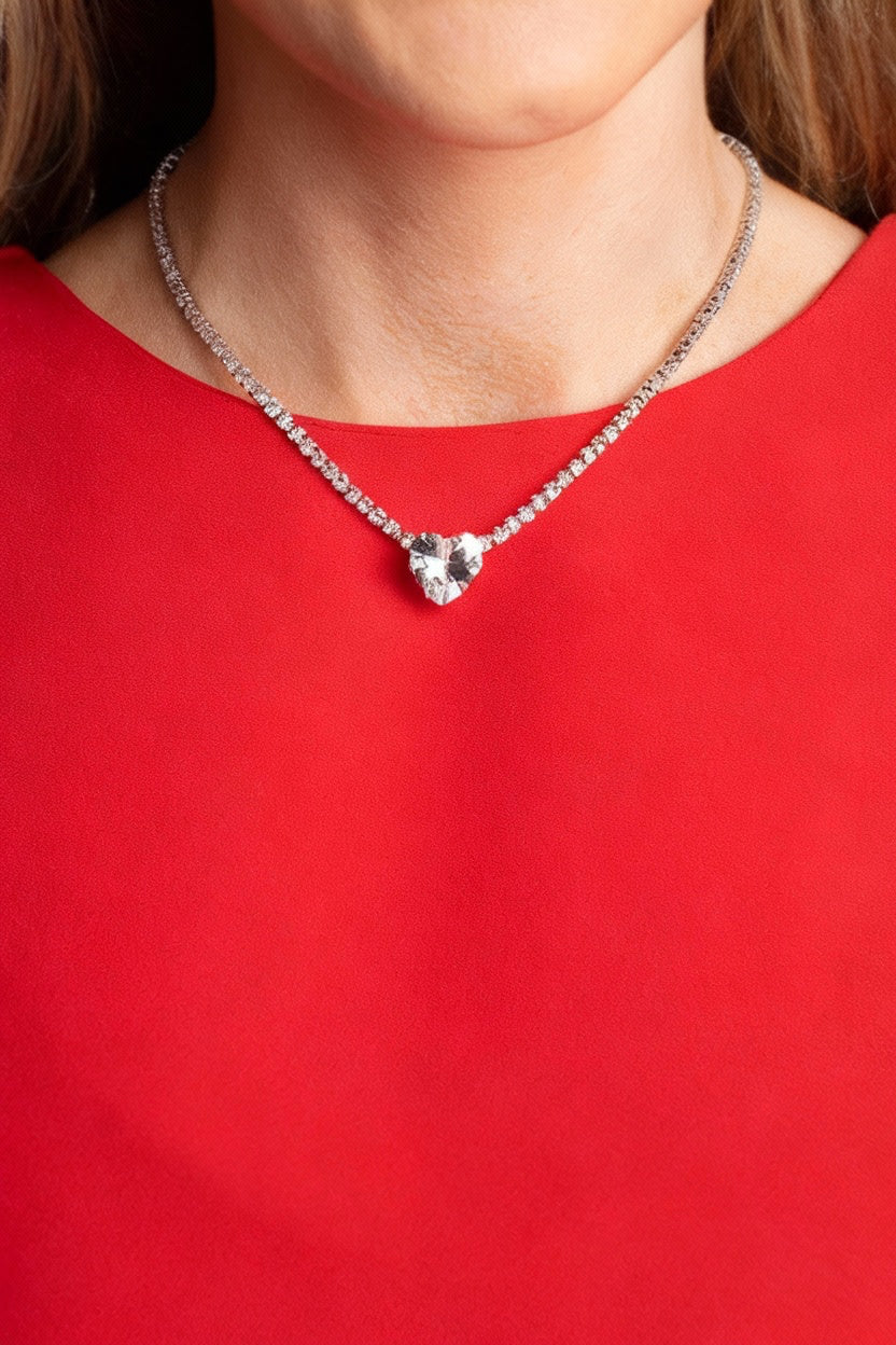 Paparazzi Flirty Fiancé - White Choker Necklace -Paparazzi Jewelry Images