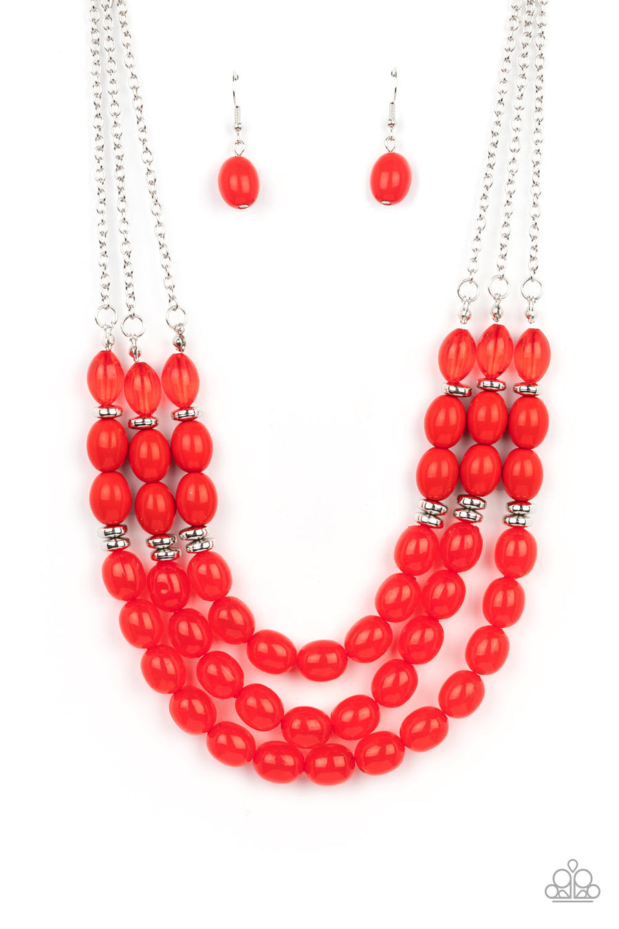 Paparazzi Coastal Cruise - Red Necklace - Pusher P