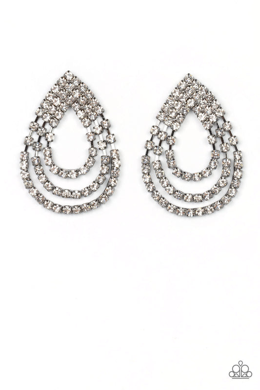 Take a POWER Stance - Black Earrings