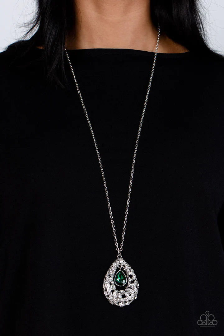 Glitz and Glow - Green Necklace