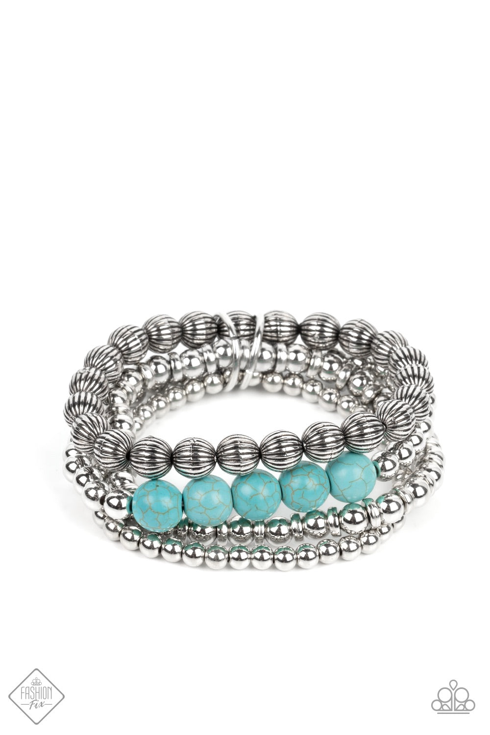 Paparazzi September 2022 Fashion Fix: Wildland Wanderer - Blue Bracelet - Pusher P