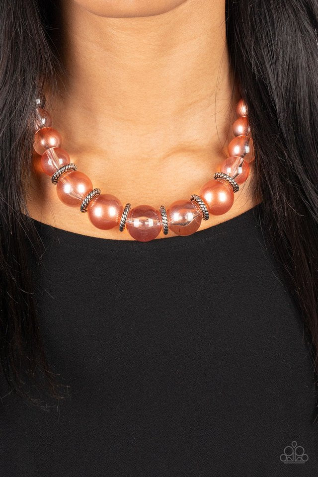 Paparazzi Marina Mirage - Orange Necklace Paparazzi Jewelry Images