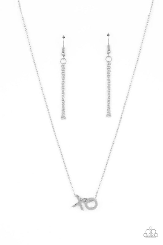 Paparazzi Hugs and Kisses - Silver Necklace -Paparazzi Jewelry Images
