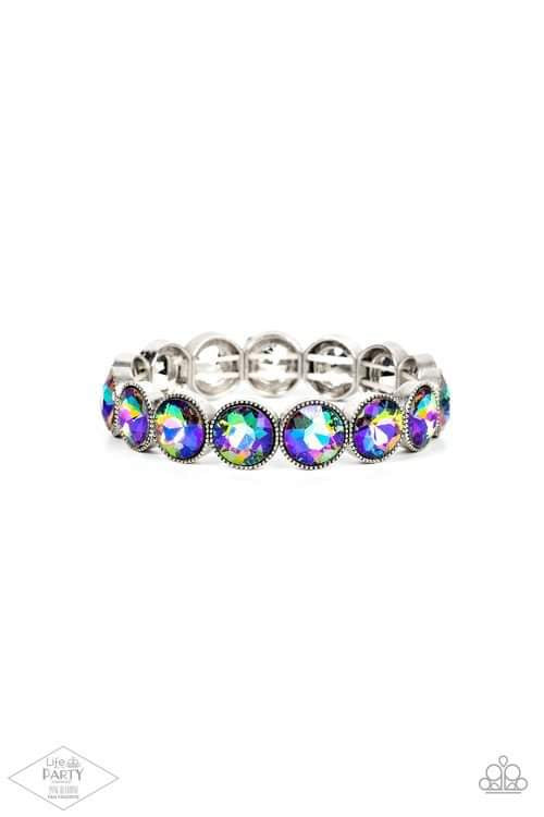 Number One Knockout - Blue Multi Bracelet - Pink Diamond Life of the Party Exclusive