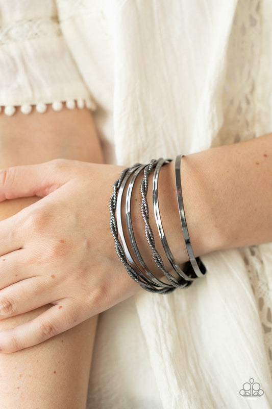 Sensational Shimmer - Black Bracelet