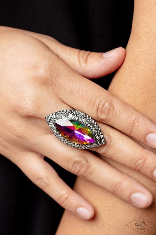 Jaw-Dropping Dazzle Ring - Multi - Pink | Paparazzi Accessories