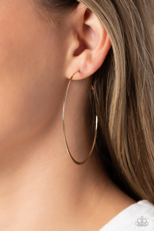 Paparazzi Metal Drama - Gold Earrings