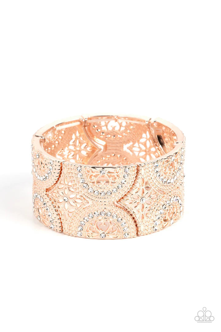Paparazzi Wheeling and Dealing - Rose Gold Bracelet - Pusher P