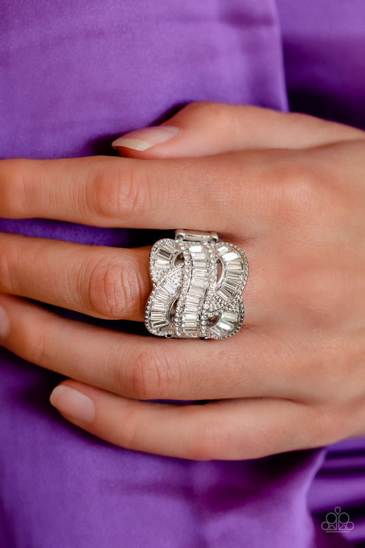 Six-Figure Flex - White Ring-October 2022 Life of the Party
