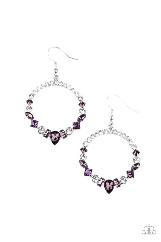Paparazzi Revolutionary Refinement - Purple Earrings-Paparazzi Jewelry Images