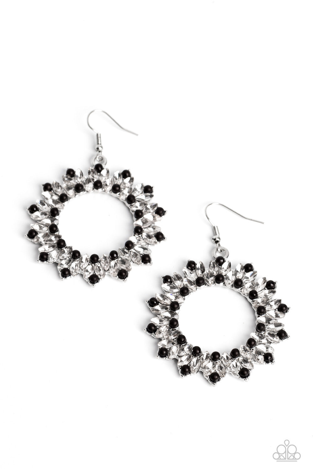 Combustible Couture - Black Earrings | Paparazzi Accessories