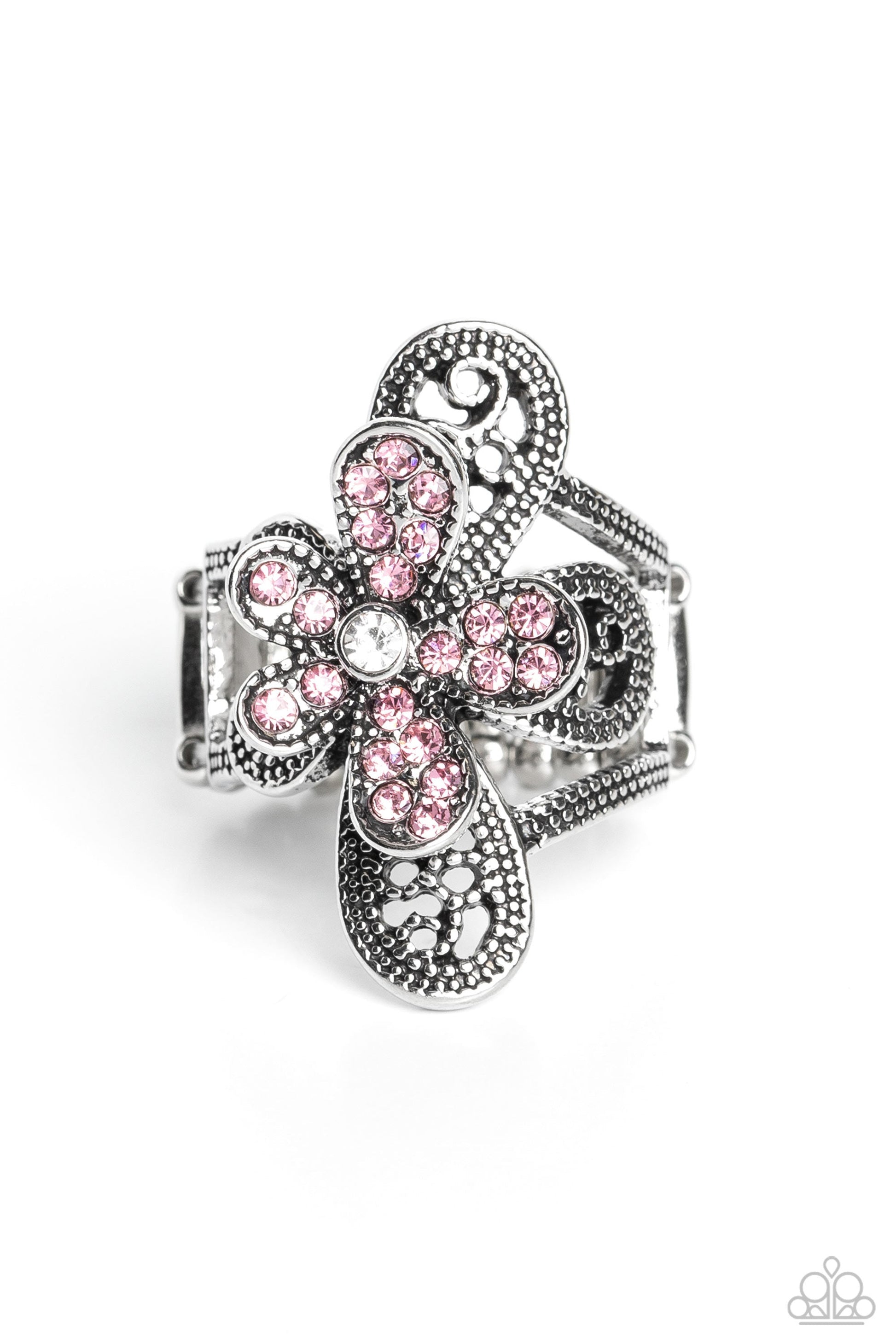 Paparazzi Garden Escapade - Pink Ring-Paparazzi Jewelry Images