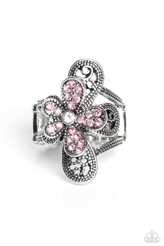 Paparazzi Garden Escapade - Pink Ring-Paparazzi Jewelry Images