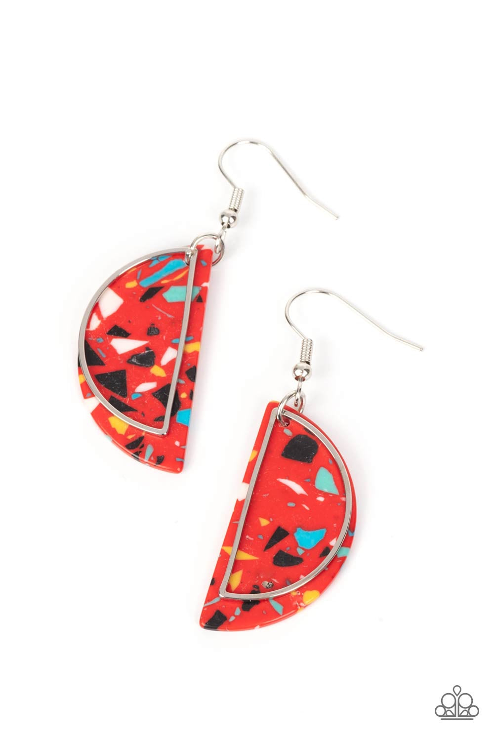 Paparazzi Flashdance Fashionista - Red Earring - Pusher P