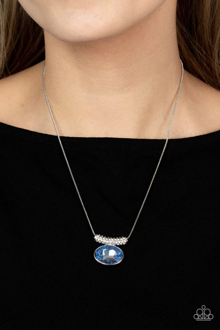 Paparazzi Pristinely Prestigious - Blue Necklace Paparazzi Jewelry Images