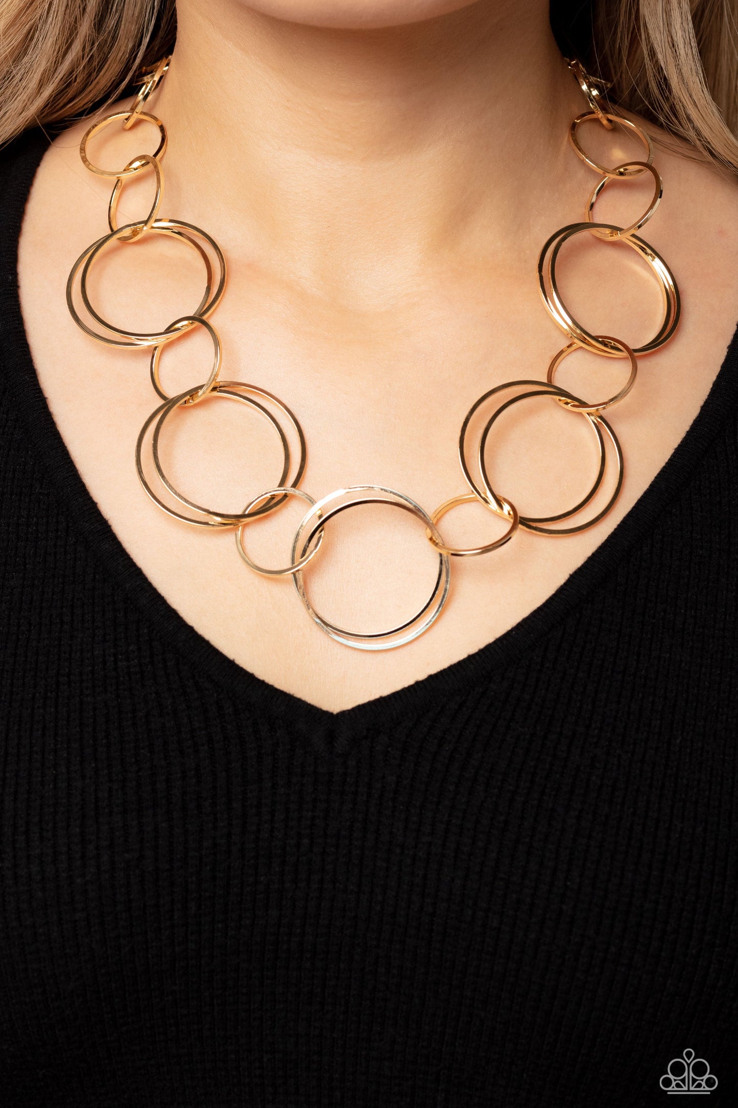 Paparazzi Shimmering Symphony - Gold Necklace -Paparazzi Jewelry Images