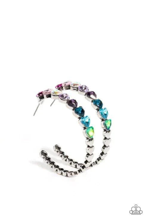 Heart Earrings - 5 Piece Jewelry Set - June 2023 Life of The Party Paparazzi jewelry image