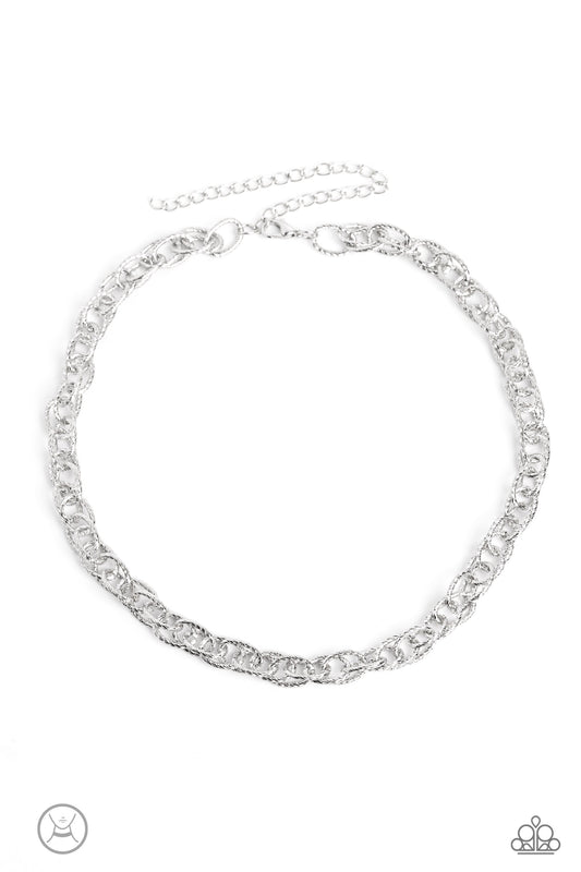Paparazzi If I Only Had a CHAIN - Silver Choker Necklace