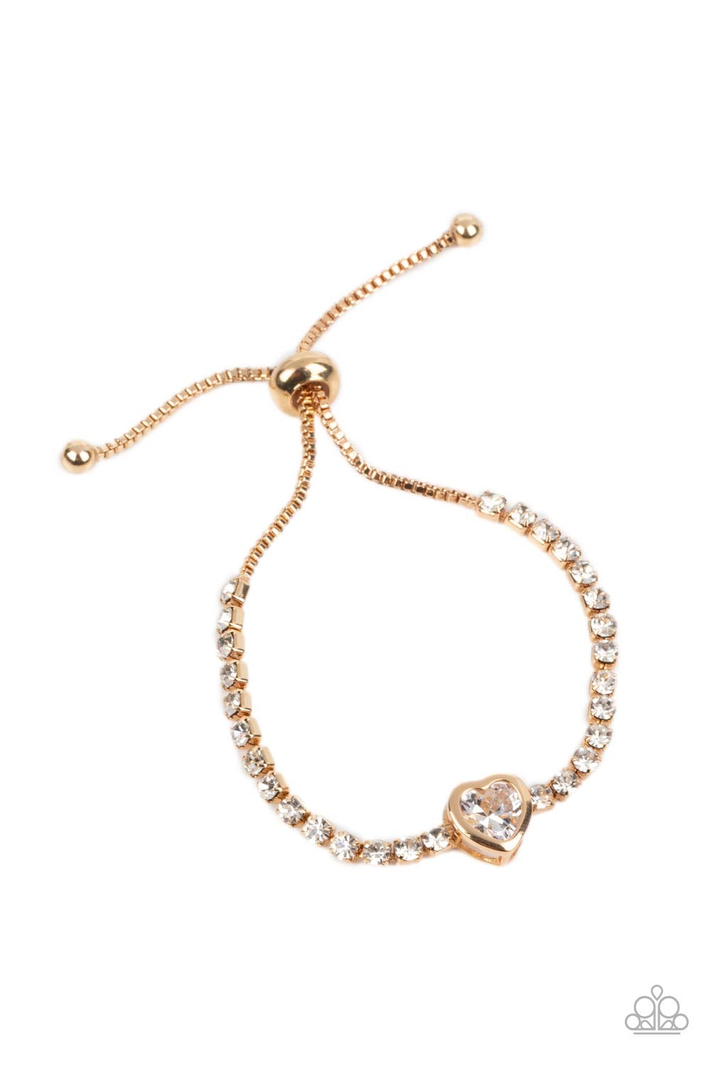 Mirrored Love - Gold Heart Bracelet