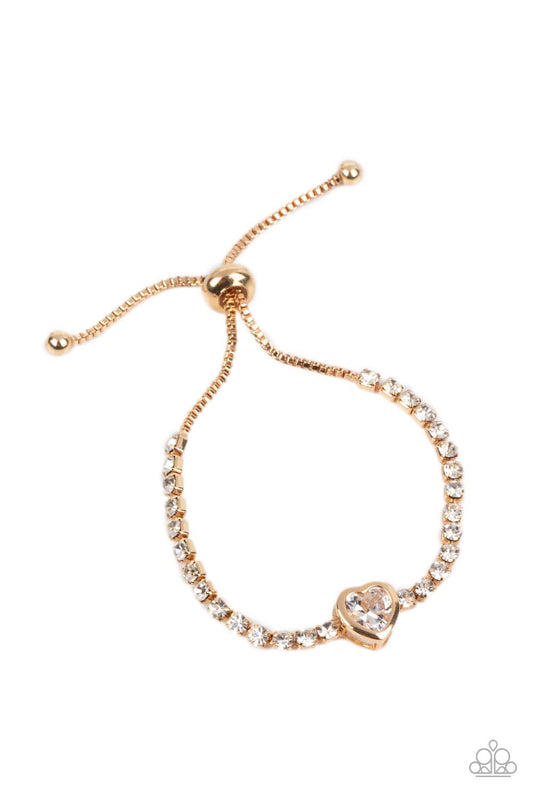 Mirrored Love - Gold Heart Bracelet