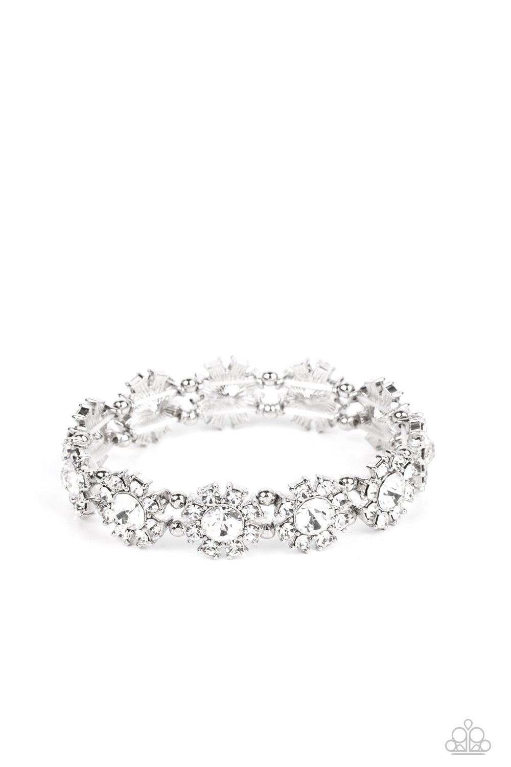 Paparazzi Premium Perennial - White Bracelet - Pusher P