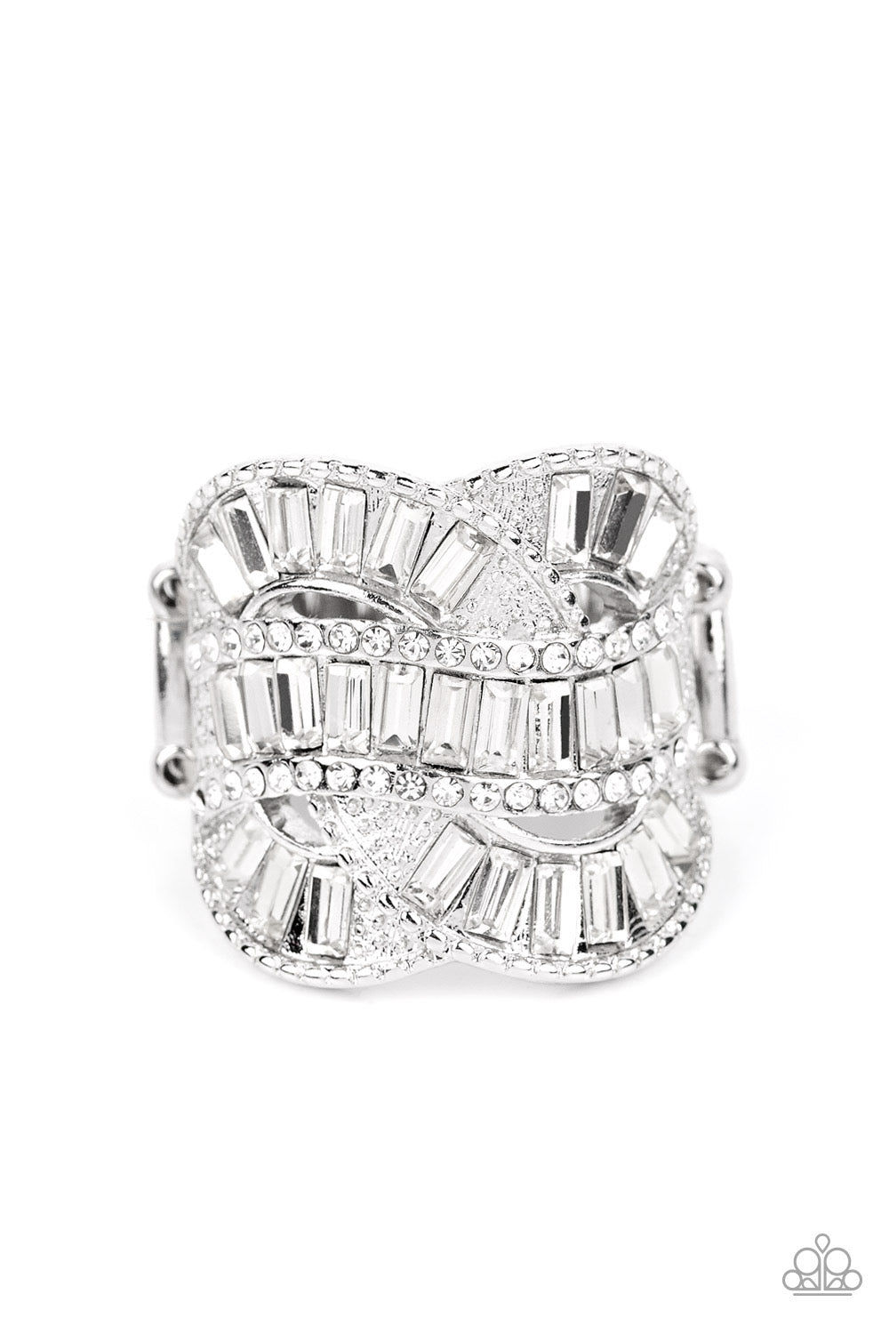 Six-Figure Flex - White Ring-October 2022 Life of the Party