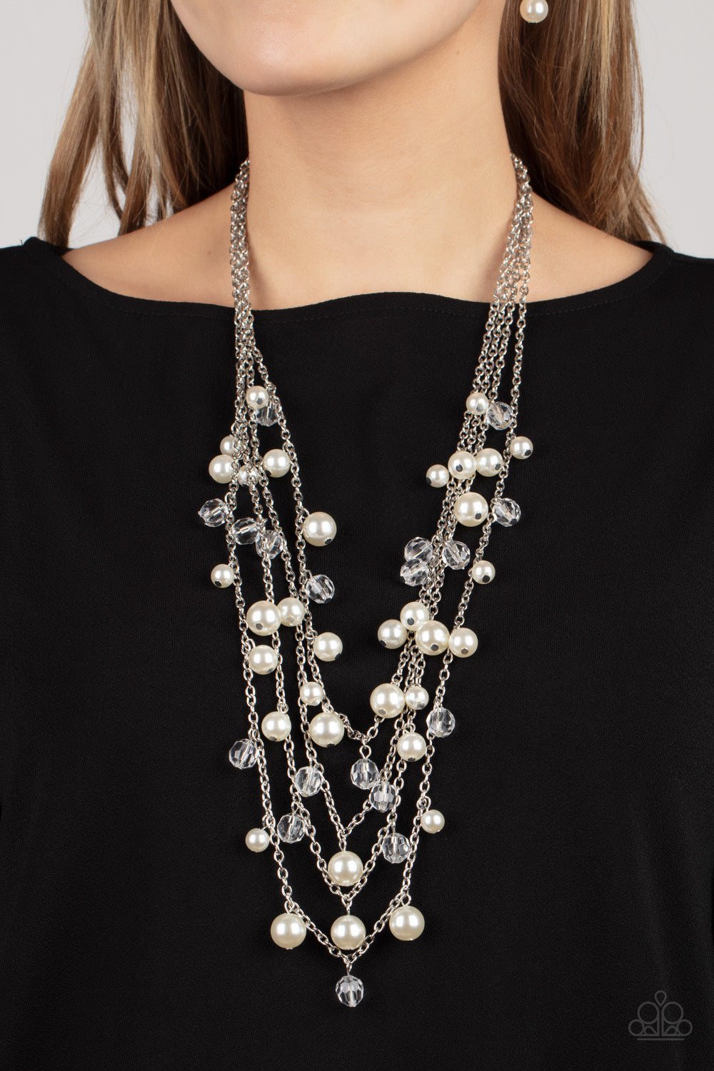 Vintage Virtuoso - White Necklace