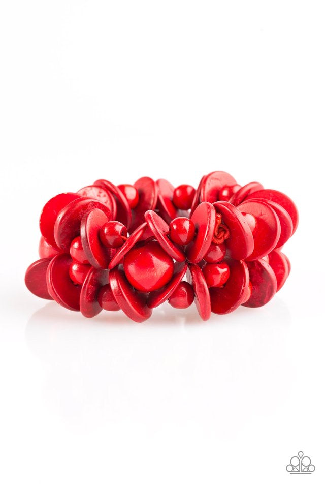 Paparazzi Tropical Temptress - Red Bracelet - Pusher P