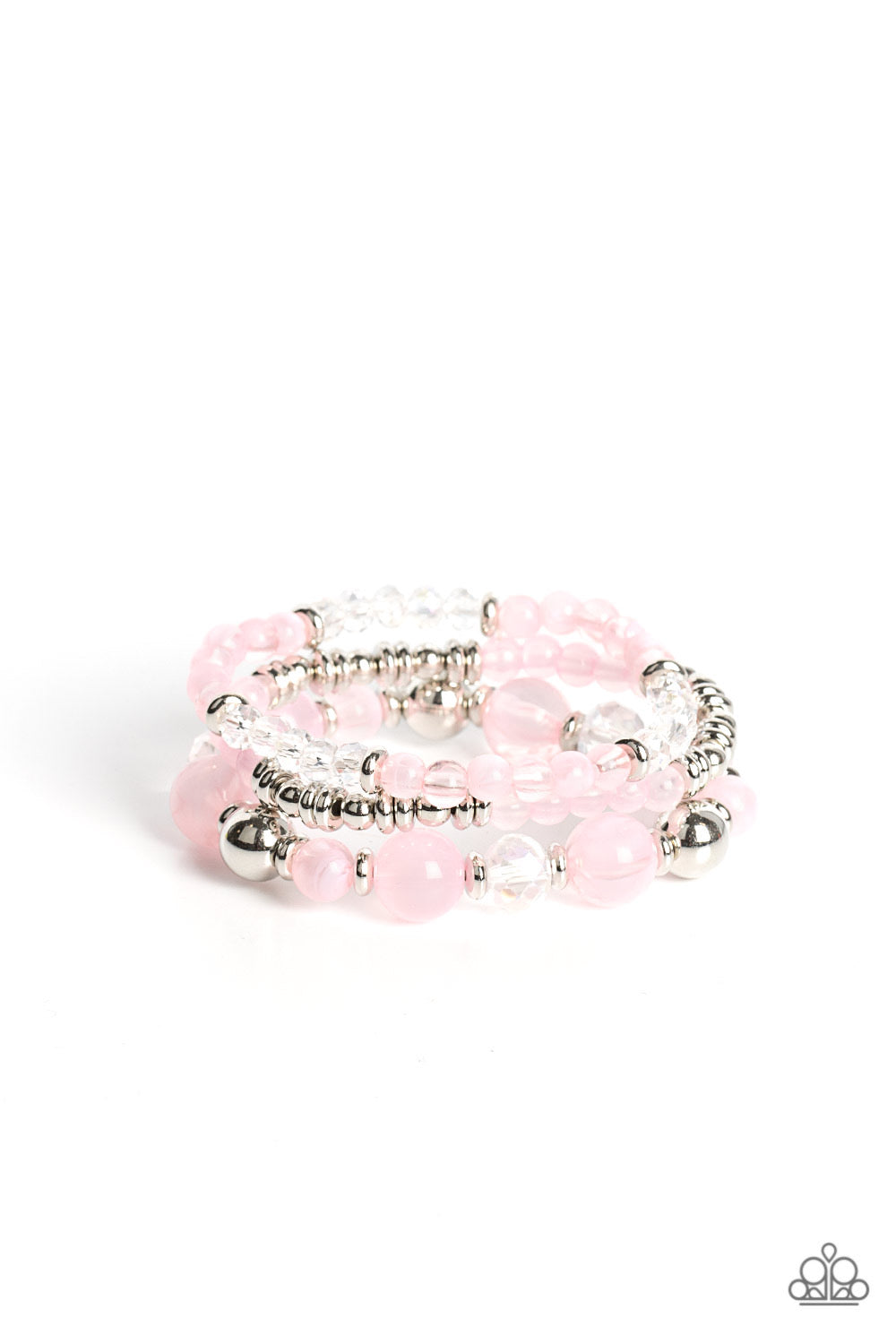 Paparazzi Shoreside Stroll - Pink Bracelet -Paparazzi Jewelry Images