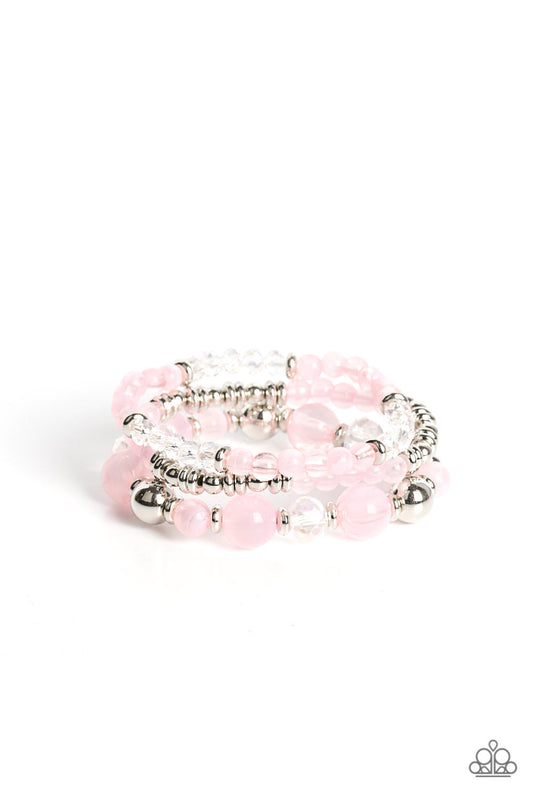Paparazzi Shoreside Stroll - Pink Bracelet -Paparazzi Jewelry Images