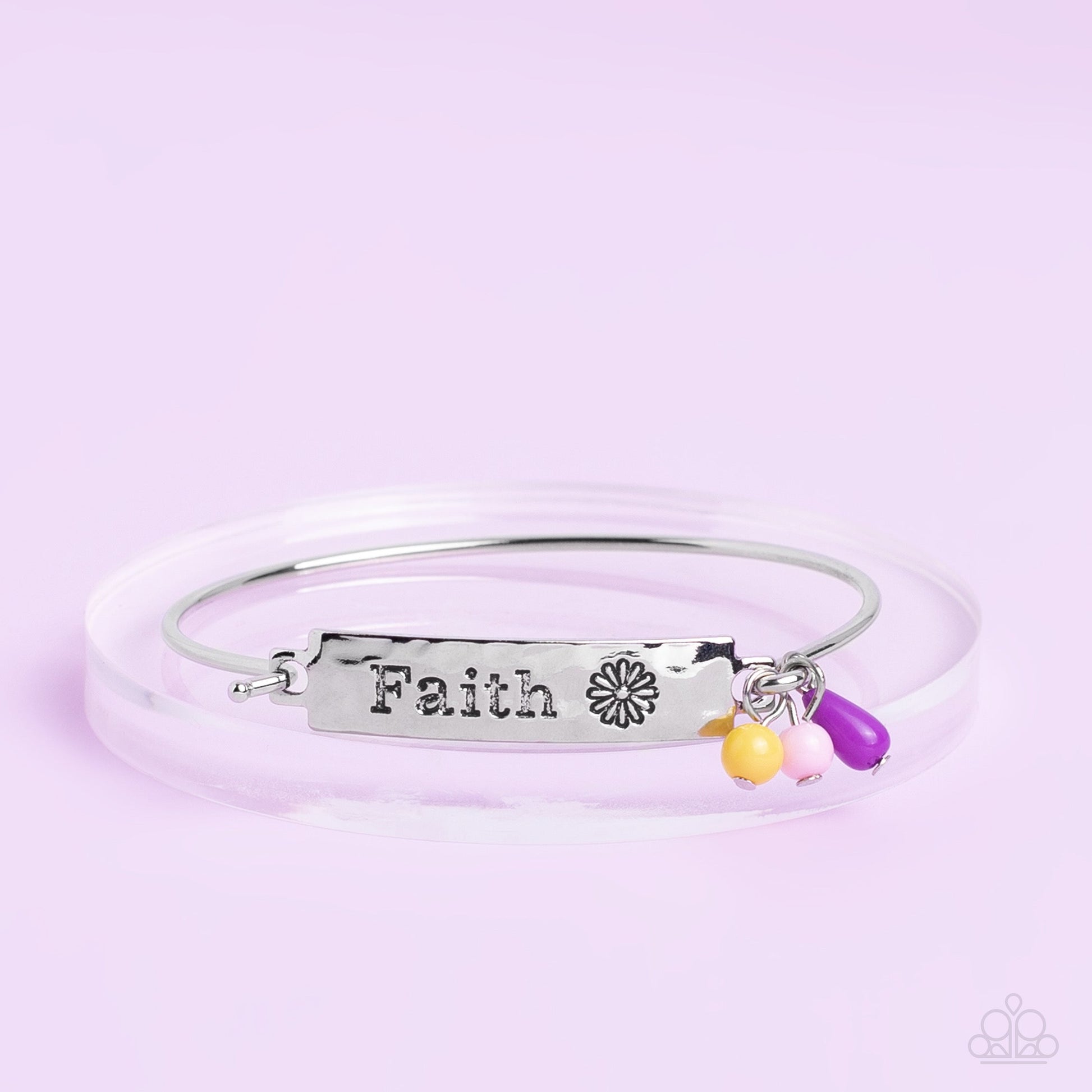 Paparazzi Flirting with Faith - Purple Bracelet -Paparazzi Jewelry Images