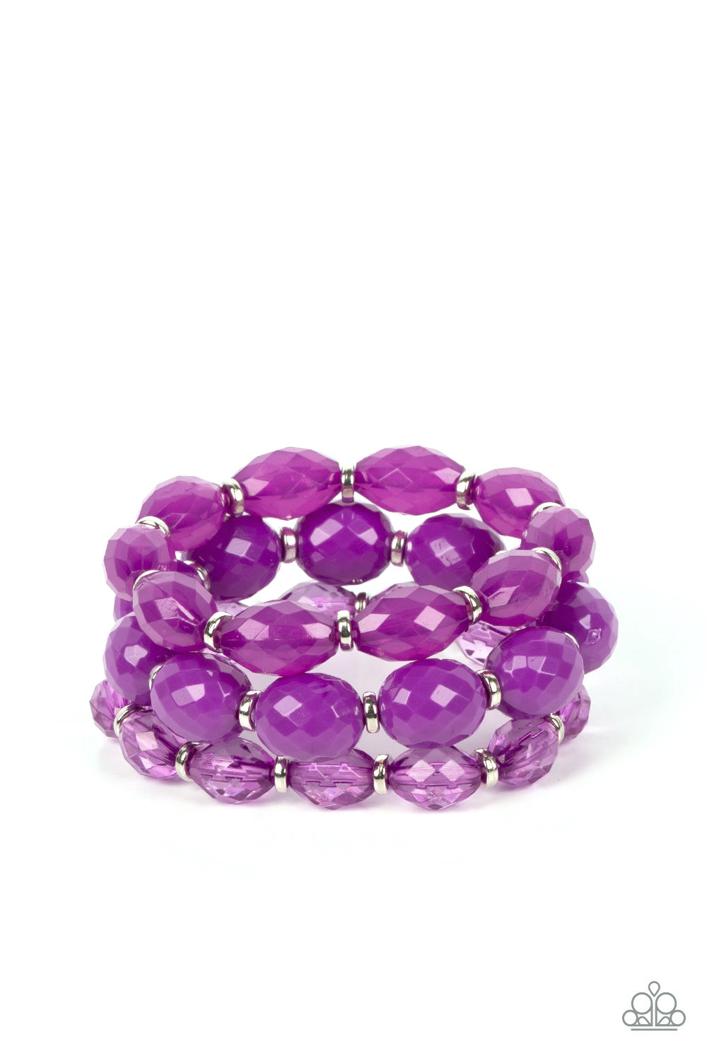 2 Piece Set: Tropical Hideaway Purple Necklace & High Tide Hammock Purple Bracelet