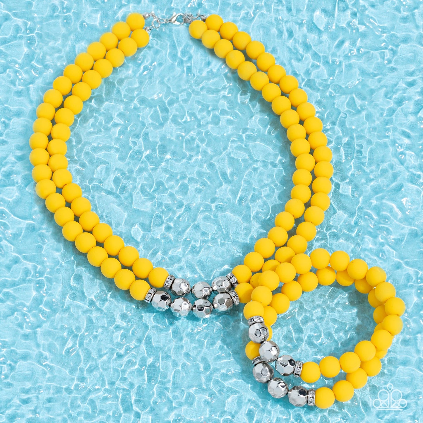 2 Piece Set: Summer Splash - Yellow Necklace & Dip and Dive - Yellow Bracelet